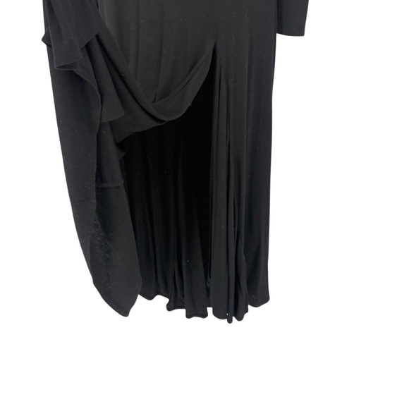 AG Jeans Chels Black Maxi Dress Turtleneck Front Slit Stretch Small NWOT - Picture 8 of 13